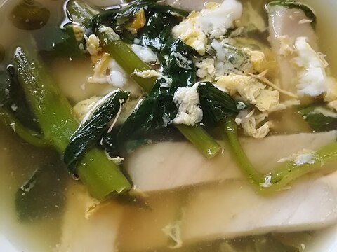 空芯菜とハムの卵スープ(^^)